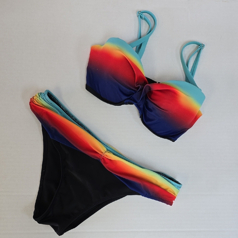 Rainbow Gradient Bikini Set